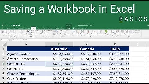 Excel - Saving Workbooks