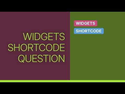 Wordpress: Create a widget to use shortcode? (2 Solutions!!)