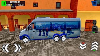 【GAME】| 🎮ขับรถตู้รับส่งผู้โดยสารในเมืองหน้าหนาว#3 | Winter Ski Park Snow Driver screenshot 5