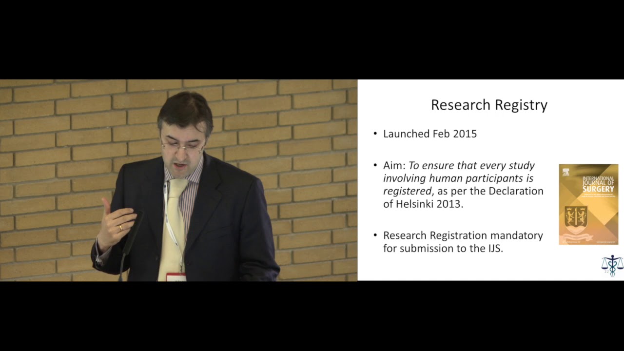 Dr Riaz Agha Presenting the Research Registry - YouTube