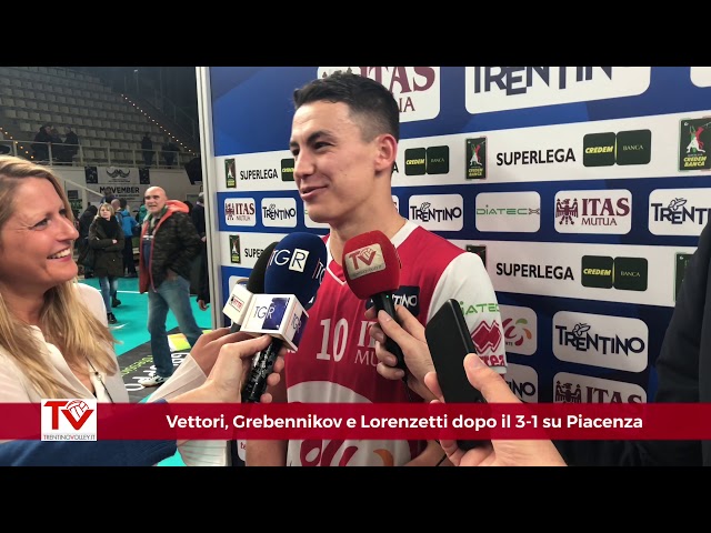 Vettori, Grebennikov e Lorenzetti dopo il 3-1 casalingo su Piacenza