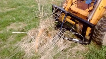 Homemade tree puller. Cleaning pasture and fence row part1