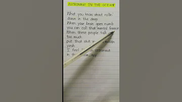 Astronaut In The Ocean Lyrics 