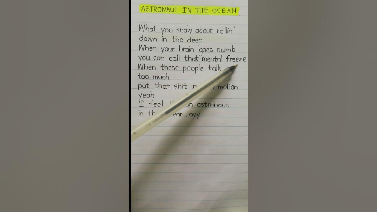 Astronaut In The Ocean Lyrics
