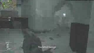 Call of Duty 4 Machinegun Mayhem Through Walls on Vacant TDM