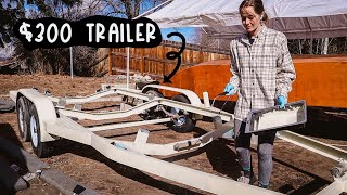 Fixing up a Facebook Marketplace trailer for my homemade houseboat (Boat Build Series #10)