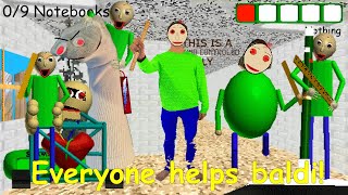 Everyone helps baldi! - Baldi's Basics Mod