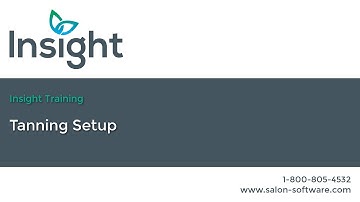 Insight Salon & Spa Software Training - Tanning Setup