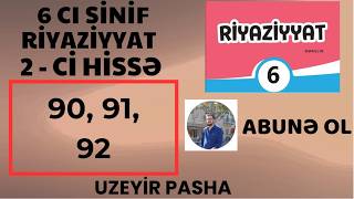 6 cı sinif Riyaziyyat 2-ci hissə səh 90, 91, 92 Prizmanın və silindirin səthinin sahəsi