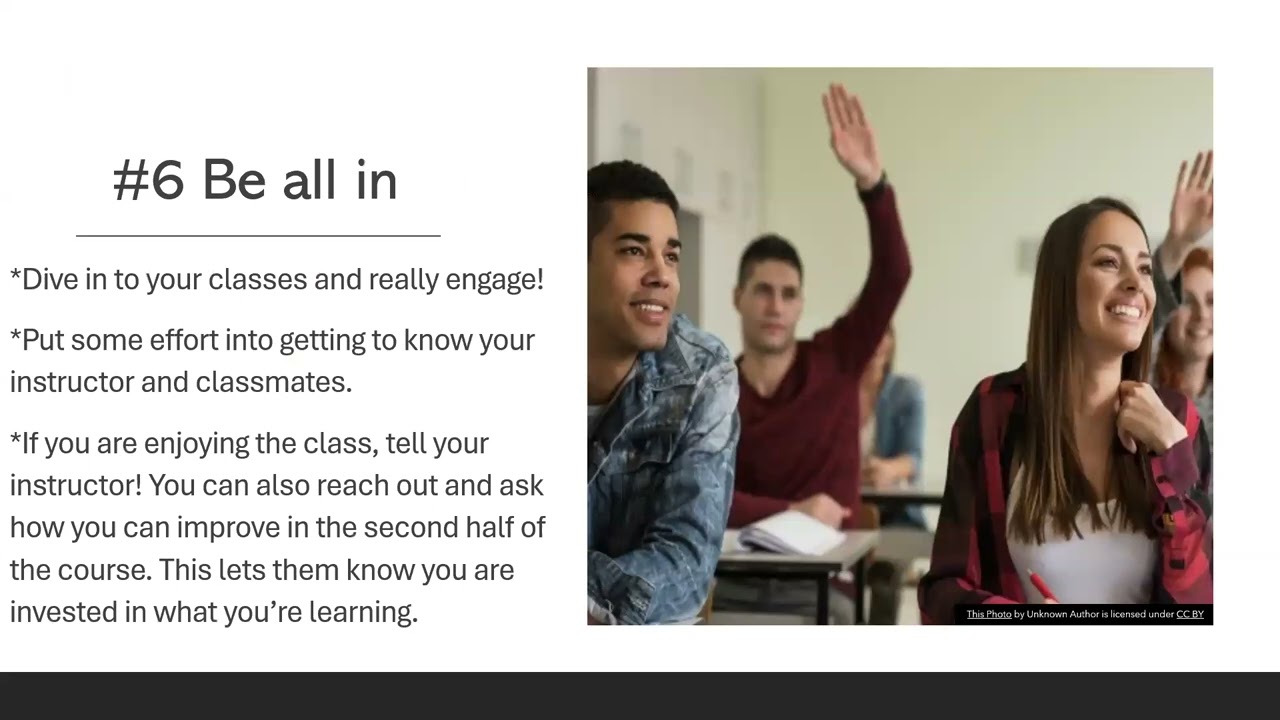 How to Succeed in an Eight Week Class