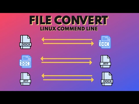 Linux CLI | How to Convert doc to docx, rtf to docx, docx to doc | Ubuntu terminal | libreoffice