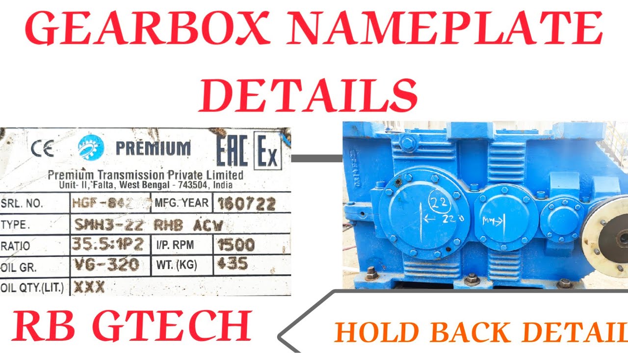 Name Plate Details Of Premium Make Moduler Helical Gearbox SMH3 22 With Name Plate Details Of Premium Make Moduler Helical Gearbox SMH3 22 With