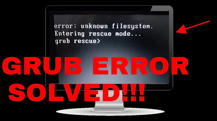 No Such Partition Grub Error - SOLVED