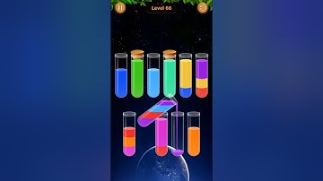 Water Sort Game Level - 66 Without Boosters | Puzzle Games #entertainment #puzzle #games