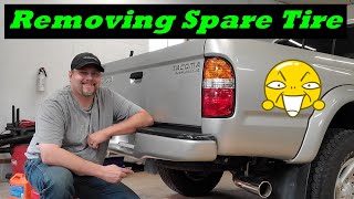 Removing Spare Tire on Toyota Tacoma SR5 - Bad Wrench