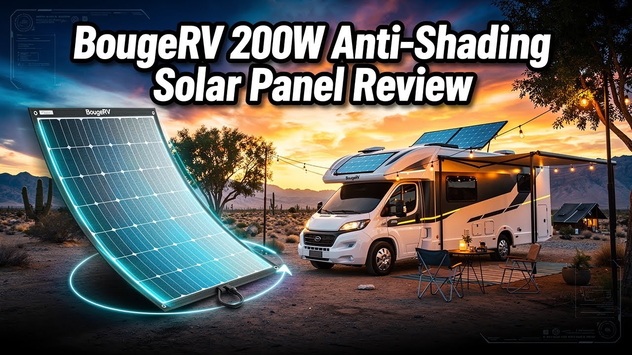Bouge RV 200W Flexible Solar Panel Unboxing & Test - YouTube