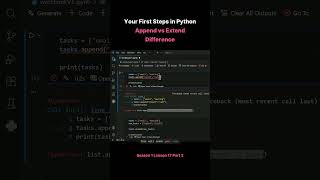 Season 1 Lesson 17 Part 2 Your First Steps in Python Append vs Extend Difference
