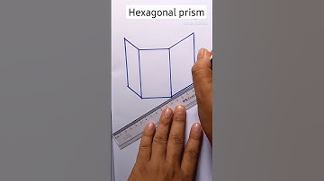 Hexagonal Prism Easy Diagram #shorts #youtubeshorts #viral #draw #drawing #prism #sketch