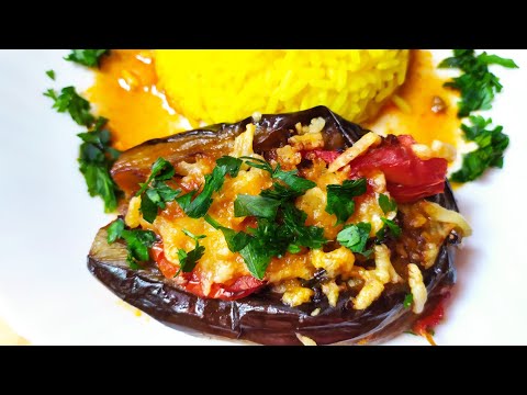 باذنجال بطريقة لاتقاوم بنة رهيبة أكيد تولي مدمنة عليه و حشوة رائعةمحشي باذنجال في الفرن