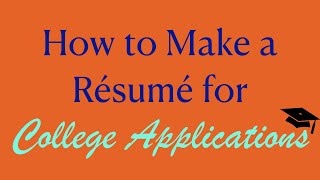 How to Make a Resume for College Applications | Coach Hall Writes screenshot 5