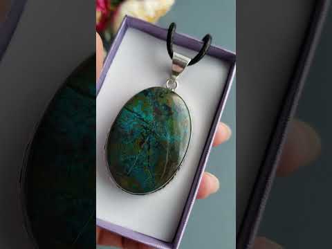 Кулон шаттукит талисман овальный натуральный камень посеребрение, видео 1
