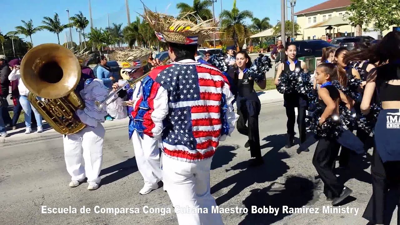 Jose Marti Parade 1 Escuela de Comparsa Conga Cubana Maestro Bobby