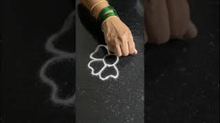 Simple freehand rangoli #easyrangoli #kolam #mugguludesigns