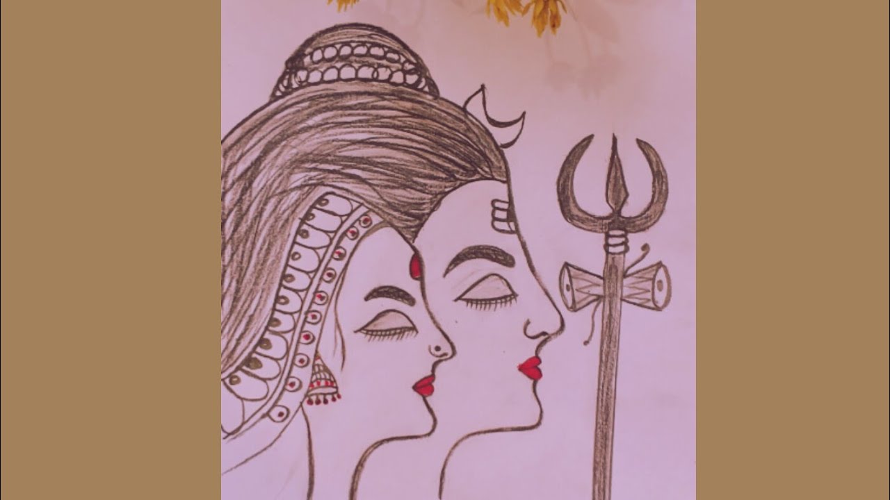 How to draw Bhagwan ShankarParvati drawing||Mahashivratri special#drawing|#stepbystep AnuArt&Craft 