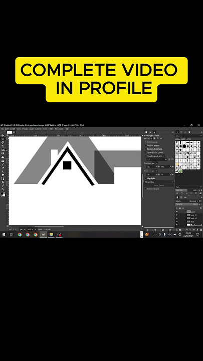 Real Estate Logo Design in GIMP | FREE & Easy #shorts