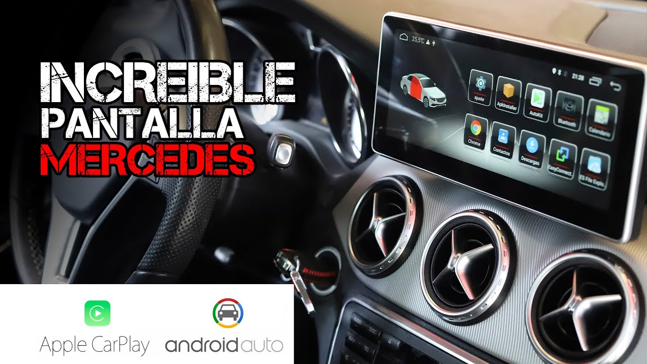 Interface Carplay Android Auto de Mercedes en su pantalla - Madrid