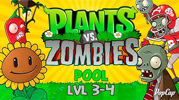 Plants vs zombies - Pool LVL 3-4 - Gameplay Walkthrough (Android - Iphone)