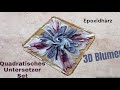 #351 DE: 3D Blumen Untersetzer Set #epoxidharz