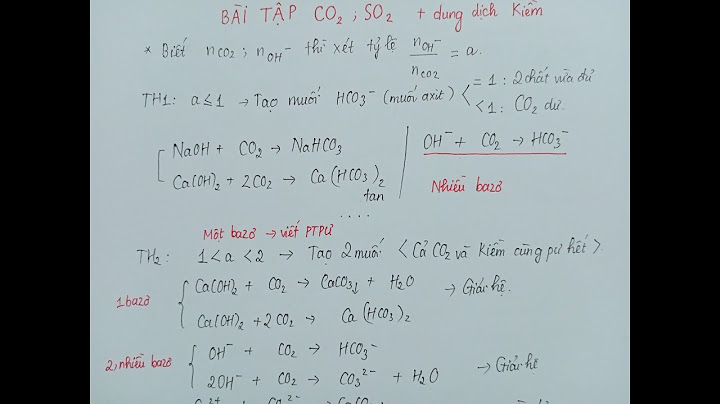 Bài tập so2 tác dụng với dung dịch kiềm năm 2024