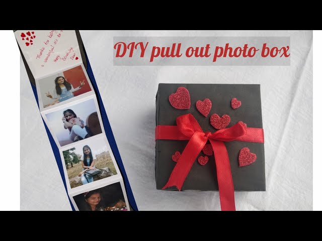 DIY photo box, How to make photo pull out box, Gift ideas