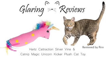 Glaring Cat Reviews, Hartz Cattraction Silver Vine & Catnip Magic Unicorn Kicker Plush Cat Toy