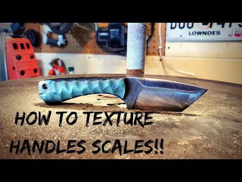 How to Texture G10 Handle Scales, Knife Making