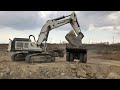 Liebherr 984 Excavator Loading Rocks On Cat 773D And Terex Dumpers - Kivos Ate