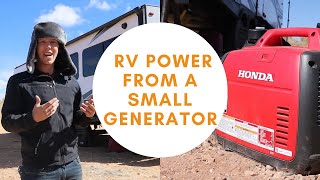 How to power RV with a Portable Generator / Full Hookup Process