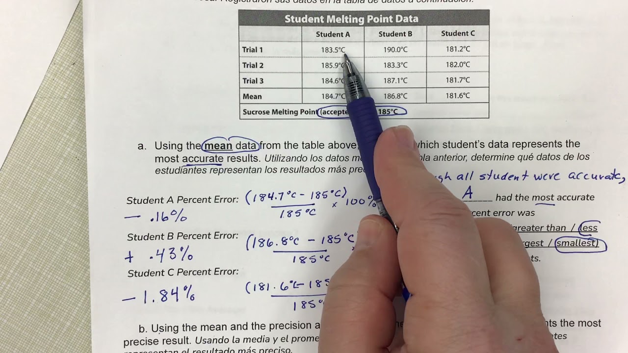 Accuracy & Precision Worksheet With Accuracy And Precision Worksheet Answers