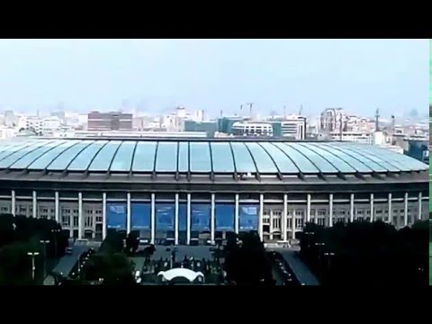 Обзор Москвы с Воробьевых гор, МГУ, Лужники