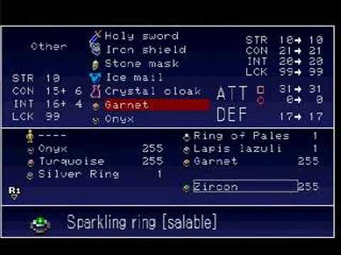 Castlevania: Symphony of the Night Equipment Checklist · All