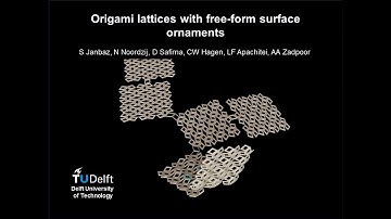 Origami lattices with free-form surface ornaments