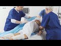 Repositioning in bed using sliding sheets طريقة تقليب المريض المنوم في الرعاية المركزة
