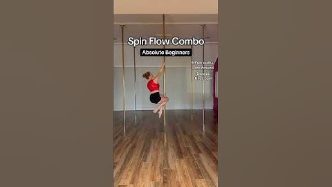 Absolute Beginner Pole Dance Combo Spin Pole for Beginners | Start Pole Dancing #shorts