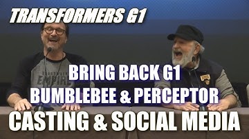 Bring Back Transformers G1 Bumblebee and Perceptor with Voice Actors Dan Gilvezan and Paul Eiding.