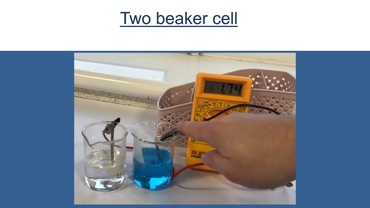 Two beaker cell metal electrodes YouTube