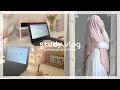  muslimah study vlog  school homework studying for a test routine