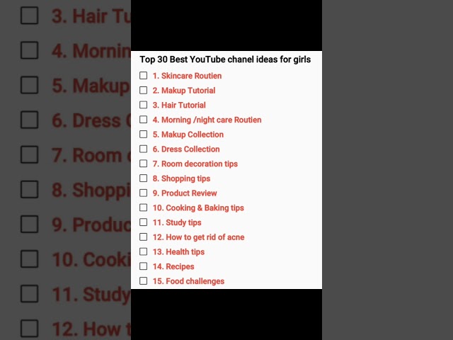 Top 30 Best YouTube channel Topic Ideas for girls class=