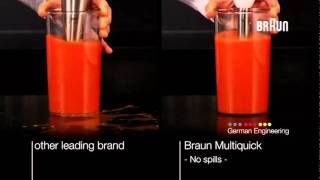 Braun Blenders test MultiQuick Antisplash no spills comparative