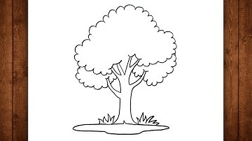How To Draw a Tree | Tree Drawing | Tree Drawing Easy